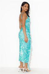 Valley Of Style Mesh Midi Dress Green