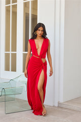 Radiant Beauty Maxi Dress Red