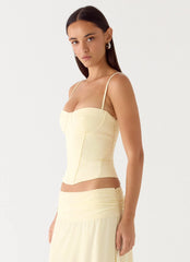 Tayana Corset Top Yellow