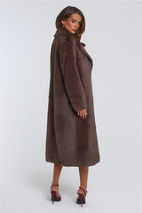 Plushé Faux Fur Coat Chocolate