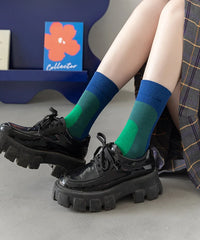 Japanese And Korean Gradient Colored Mid Tube Socks