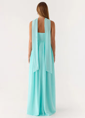 Celestino Scarf Maxi Dress Aqua
