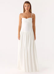 Giovanna Linen Maxi Dress White
