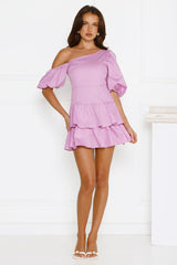 Ladylike Etiquette Mini Dress Lilac