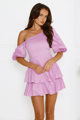 Ladylike Etiquette Mini Dress Lilac