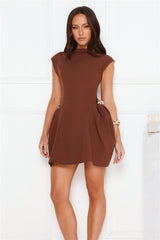 Fashion That Works Mini Dress Brown