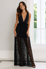 Golden Aura Maxi Dress Black