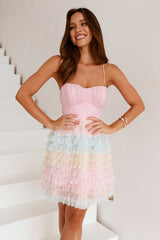 Rainbow Dreams Tulle Mini Dress Pink