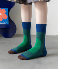 Japanese And Korean Gradient Colored Mid Tube Socks