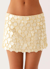 Movie Star Mini Skirt Yellow