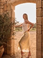 Haven Satin Maxi Skirt