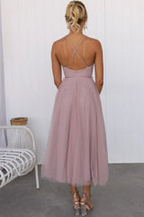 Mesh Corset Lace-up Cami Dress