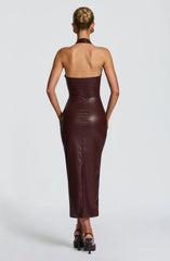 Ainsley Midi Dress - Burgundy