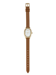 Timeless Texture Cognac Leather Watch