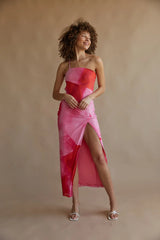 Aurora One Shoulder Mesh Maxi Dress