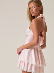 Kennedie Satin Lace Romper