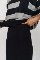 Carlotta Sweater + Skirt Set | Midnight + Gray