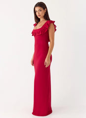 Malina Maxi Dress Deep Red