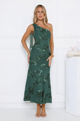 Tender Muse One Shoulder Maxi Dress Teal