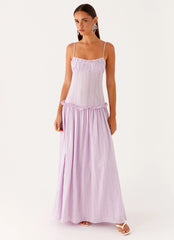 Jacinda Drop Waist Maxi Dress Lavender