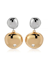 Polished Double Pebble Drop Earrings