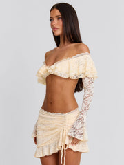 Lucy's MARCELLA MINI SKIRT CREAM
