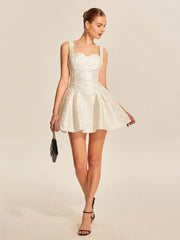 Sweetheart Neckline Flared Dress