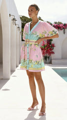 Verna Mini Dress - Rosé Lemonade