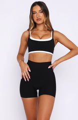 All The Glory Sports Bra Black/White