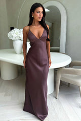 | Satin Maxi Dress