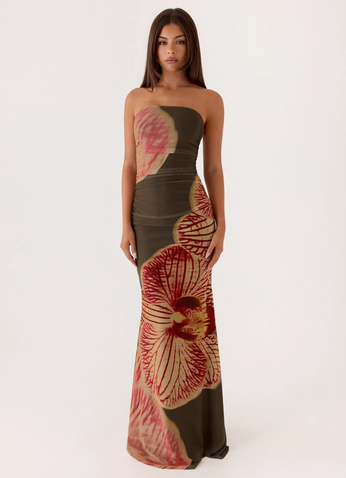 Iroha Strapless Maxi Dress Jungle Grove