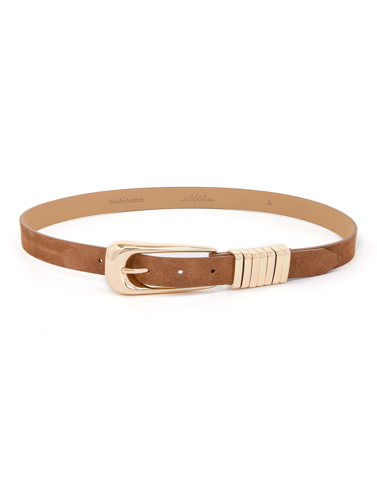 Metal Core Belt in Mocha Suede