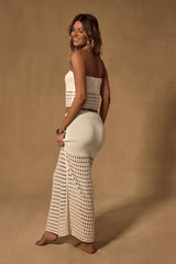 Oria Ivory Strapless Two-Piece Maxi Swim Cover-Up