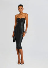 Charlize Coated Knit Dress