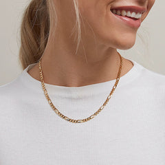 18'' 14K Yellow Gold Vermeil Figaro Chain (4.4mm)