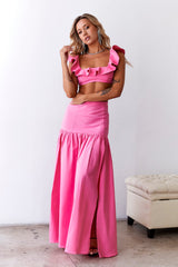 Dessert Menu Crop Top Pink