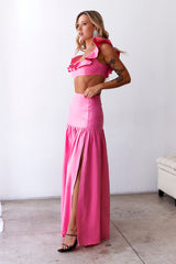 Dessert Menu Maxi Skirt Pink