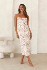 HELLO MOLLY Dreamy Eiffel Tower Date Midi Dress White