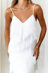 To Be Desired Midi Dress White