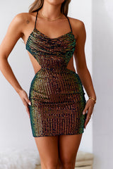 Hotness Eve Sequin Dress Navy