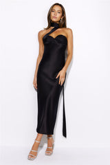 Stylish Queen Maxi Dress Black