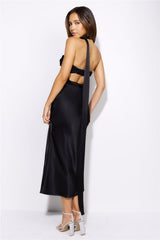 Stylish Queen Maxi Dress Black