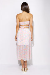 Pretty And Girly Maxi Dress Pink