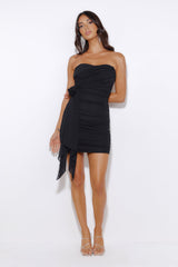 One Night In Spain Mesh Mini Dress Black