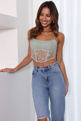 Dreamy Location Crop Top Sage