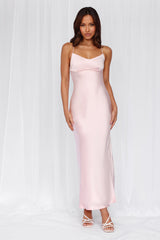 HELLO MOLLY The Samara Satin Maxi Dress Pink