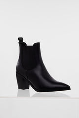 Frosty Season Heel Boots Black PU