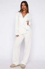 Airplane Mode Modal Wide Leg Pyjama Pants Bluebell Blossom