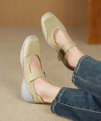 Women Faux Leather Flat Shoes Buckle Strap Hollow Out Flat Feet Shoes
