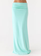 Elisabetta Maxi Skirt Aqua
